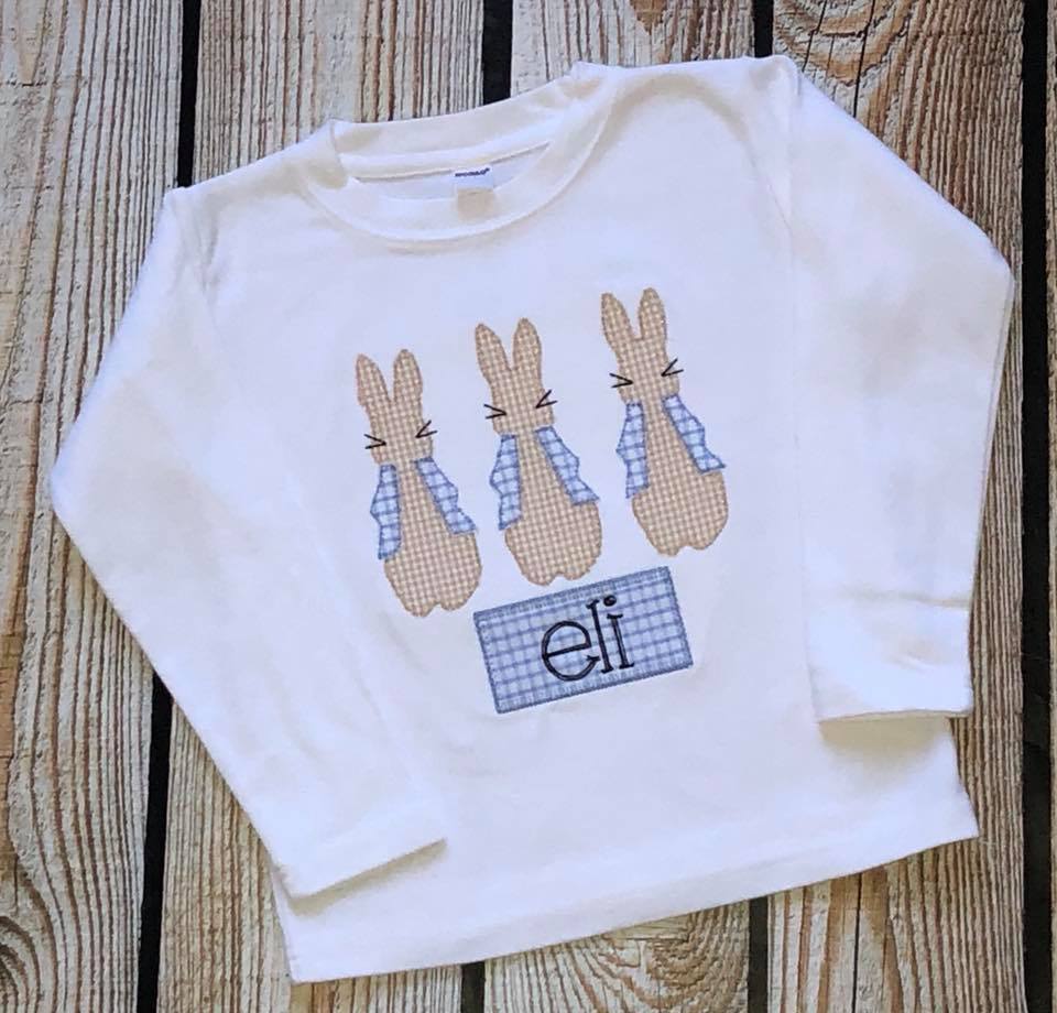 Easter Bunny Trio Applique Shirt