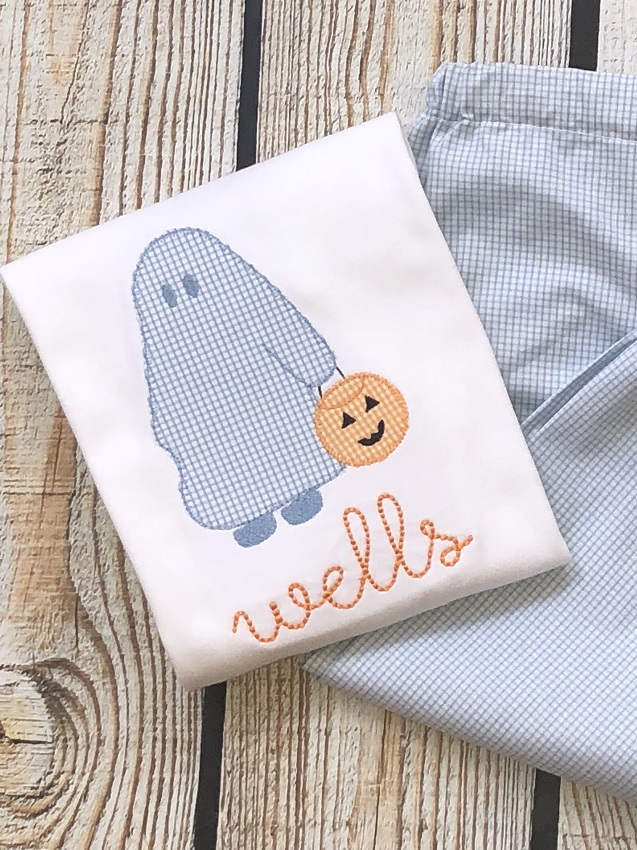 Trick or Treat Ghost Applique