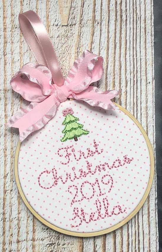 Baby Girl First Christmas Ornament