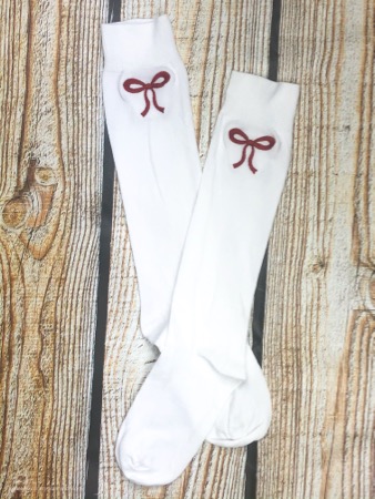 Monogrammed Knee High Socks with bows