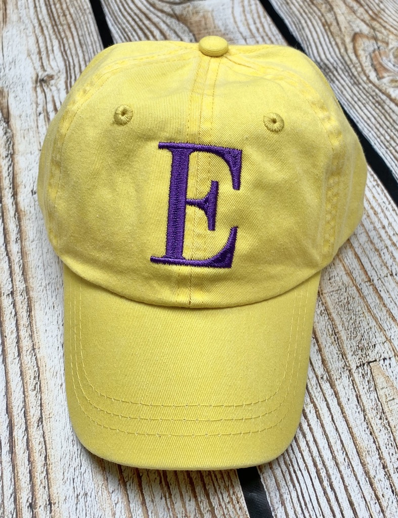Toddler Hat- Yellow with Purple